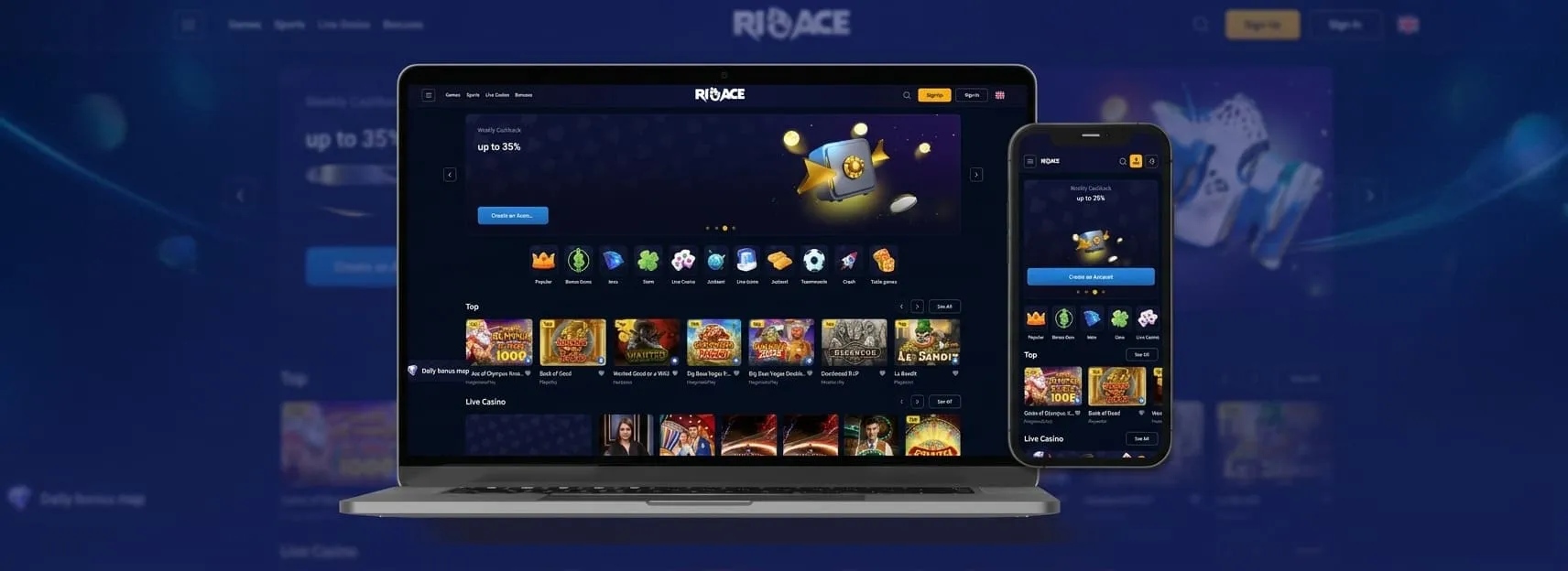Rioace casino login